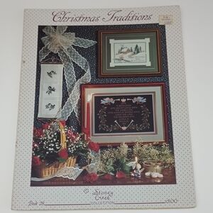 2/$15 VTG Christmas Traditions Charted Cross Stitch Pattern Book 28 ©1986